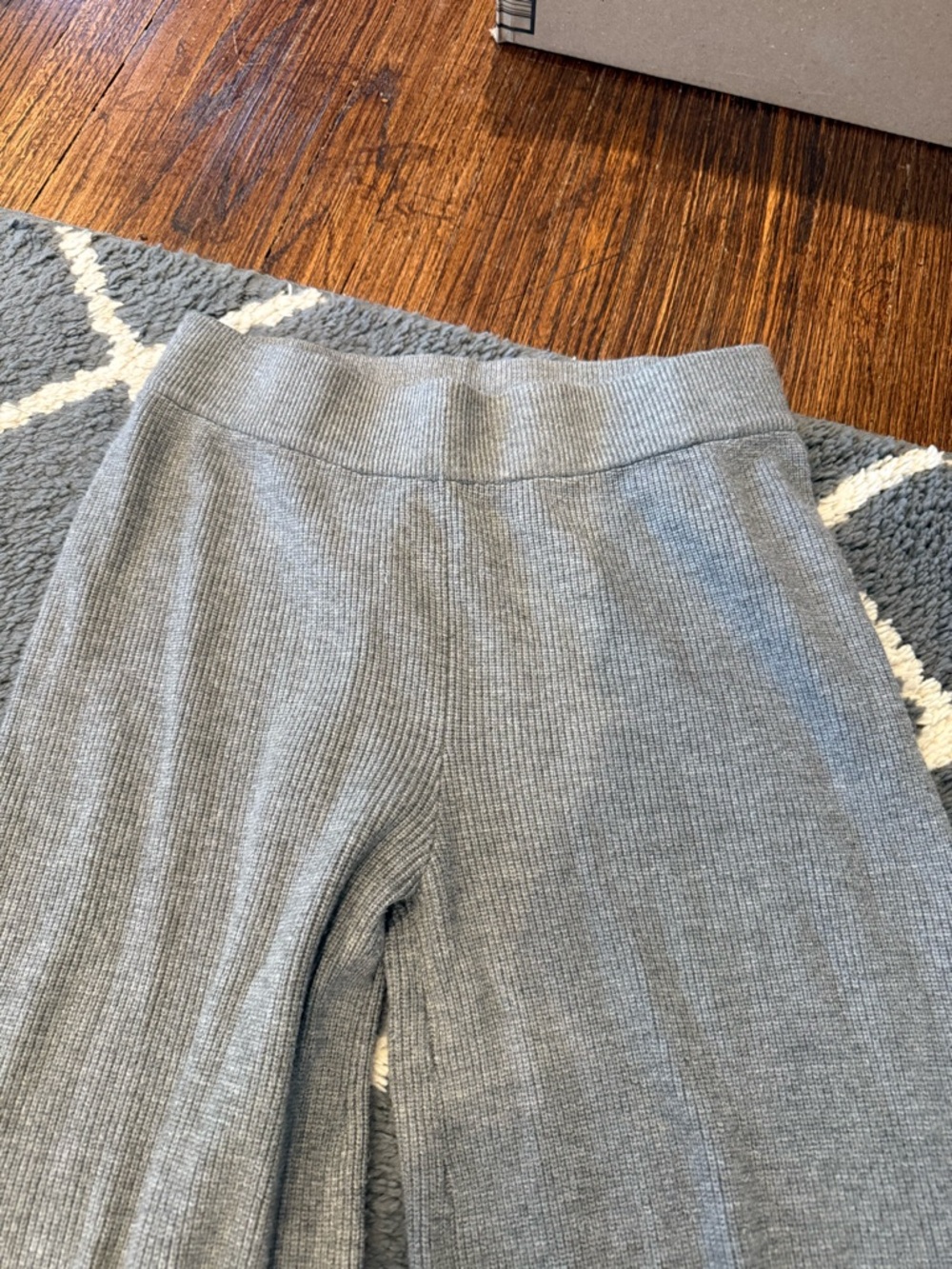 A New Day Ribbed Knit Wide Leg Two-Piece Set - Heather Gray - Picture 5 of 12